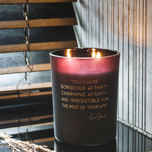 Organic Candle, warm cashmere