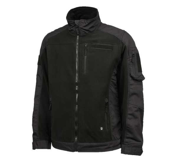 Fleecejacke Ripstop schwarz, OHNE Bestickung