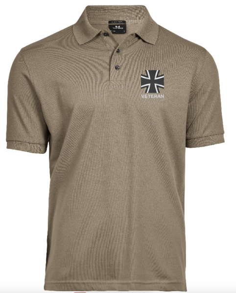 HEERESKREUZ VETERAN - Herren Polo-Shirt mit Brust-Bestickung